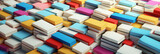 Top View On Colorful Stacked Bos. Education, Background Image, Background For Banner, HD