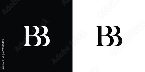 Abstract Elegant BB Letter Linked Monogram Logo Design 