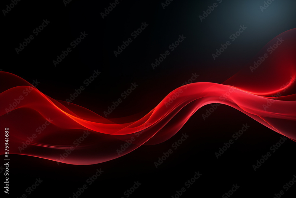 curved red neon light wave. curved red neon light wave.