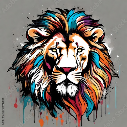tiger head vector  illustration   generated AI   background