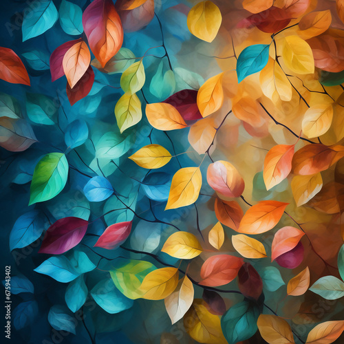 colorful leaves in autumn. photo