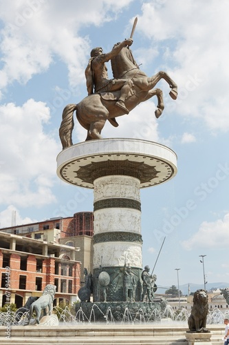 Skopje's Macedonia Square and its Alexander the Great monument