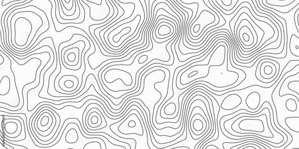 Topographic Map in Contour Line Light topographic topo contour map contour mapping of maps. Ocean topographic line map with curvy wave isolines vector Black-white background from a line similar to