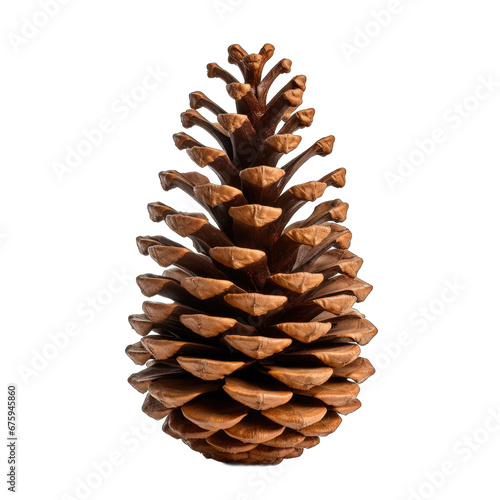 Sugar pine cone isolated on transparent background