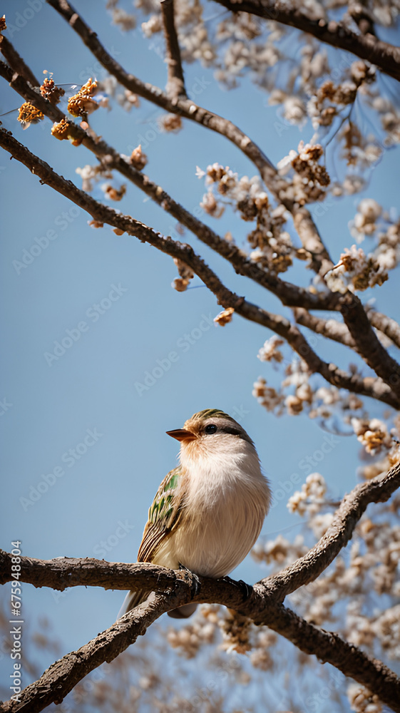 sparrow on a branch sparrow on a branch