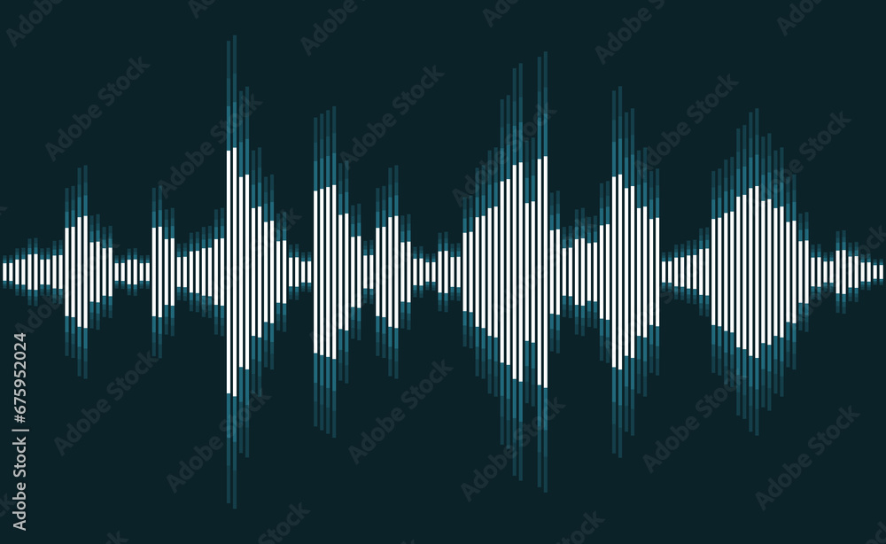 Abstract sound wave lines pattern