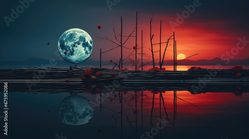Nightfall Natural Colors, Background Image, Background For Banner, HD