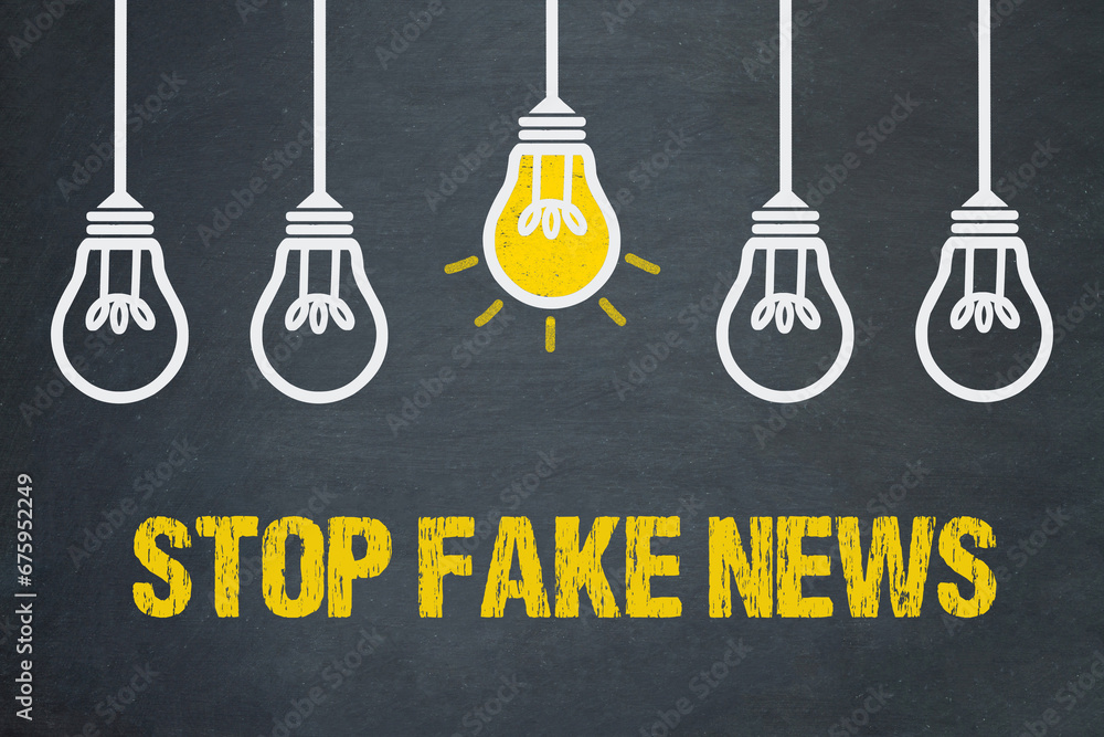 Stop Fake News	 - obrazy, fototapety, plakaty 