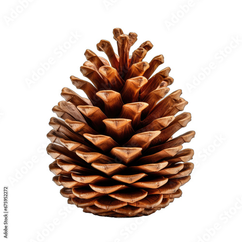 Fir cone isolated on transparent background