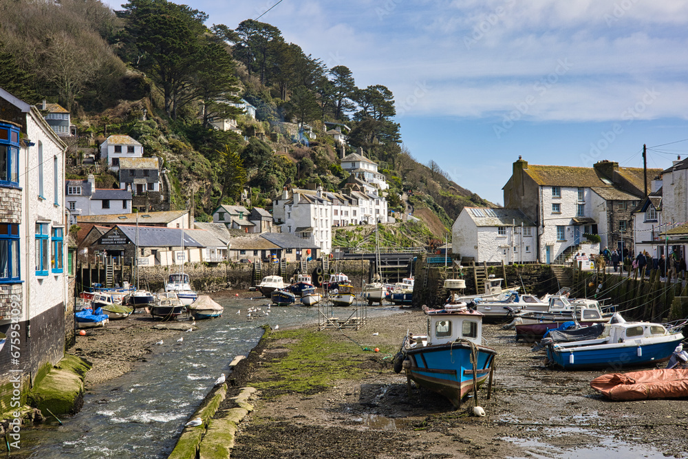 boats in the harbour of Polperro