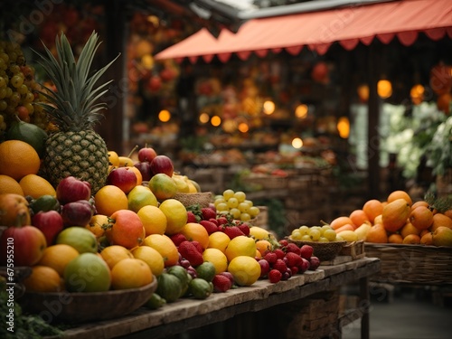 fruits and vegetables at the market