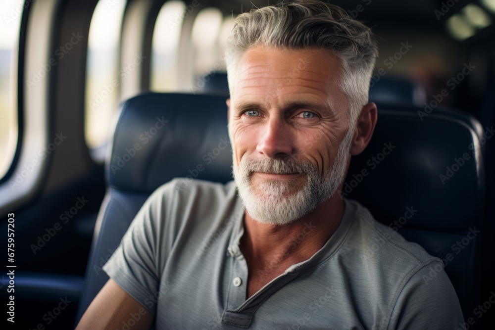 Portrait of senior man sitting on the backseat of a car Portrait of senior man sitting on the backseat of a car