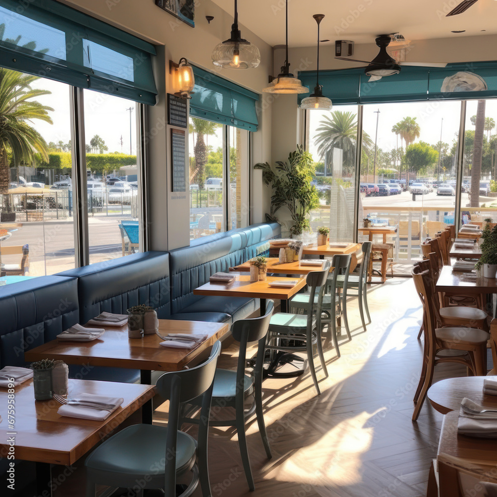 Surfside pizzeria with a sunny Mediterranean
