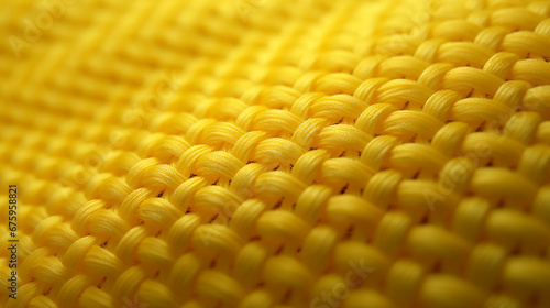 Microscopic Textures: Close-Up of Detailed YELLOW Fabric Textile, COLOR 