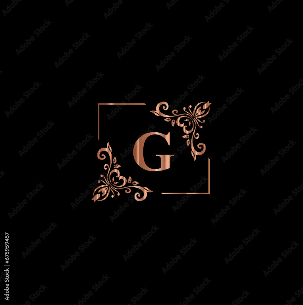 Luxury  letter logo design with golden color