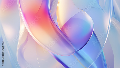 Wallpaper Mural Color gradients and transparency, 16k, soft background, simple, studio lights, 3d, macro shot, Octane rendering. AI generated Torontodigital.ca