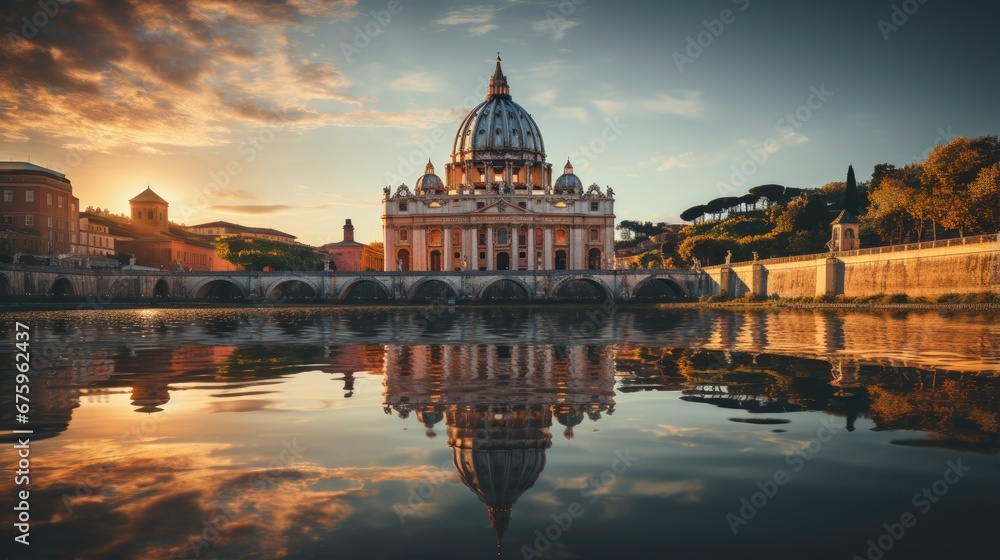 Fototapeta premium Vatican City Holy See Natural Colors, Background Image, Background For Banner, HD