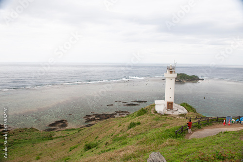 lighthouse on the coast,平久保崎,沖縄,日本