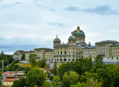 The Swiss Federal Palace is the headquarters of one of the world's first modern democracies and is located in the capital Bern.