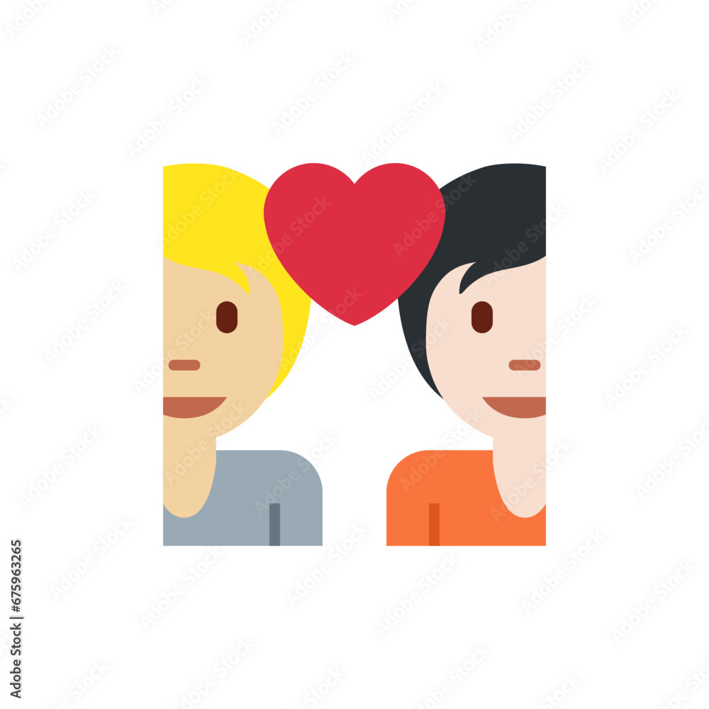 Couple with Heart: Person, Person, Medium-Light Skin Tone, Light Skin Tone Couple with Heart: Person, Person, Medium-Light Skin Tone, Light Skin Tone