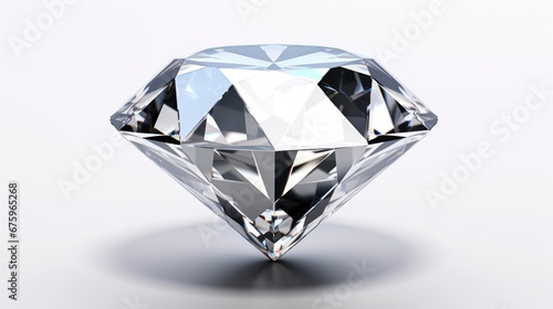  Big diamond on white background