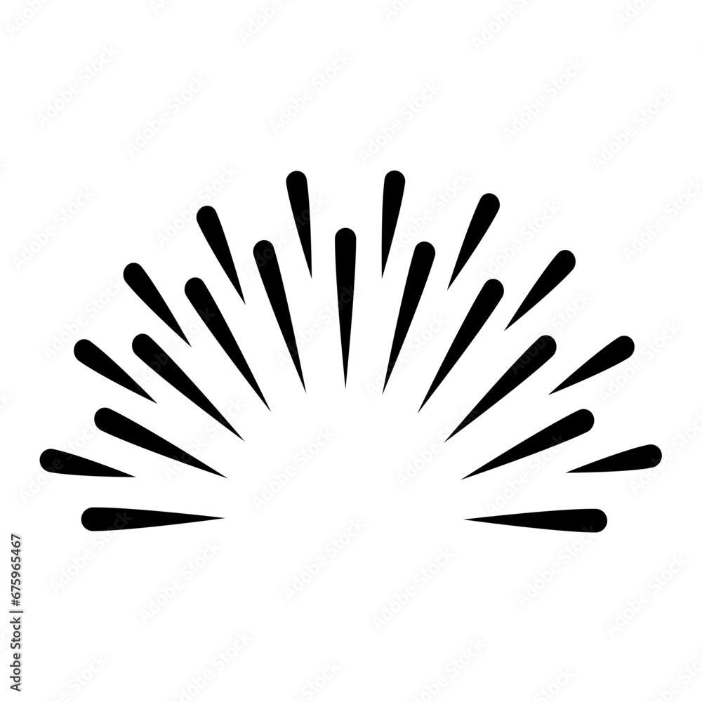 Half circle sunburst vektor Half circle sunburst vektor
