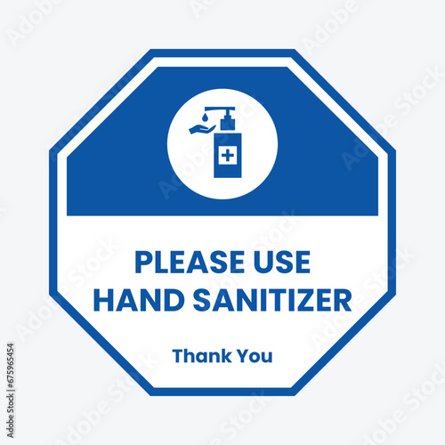 please use hand sanitizer sign vector