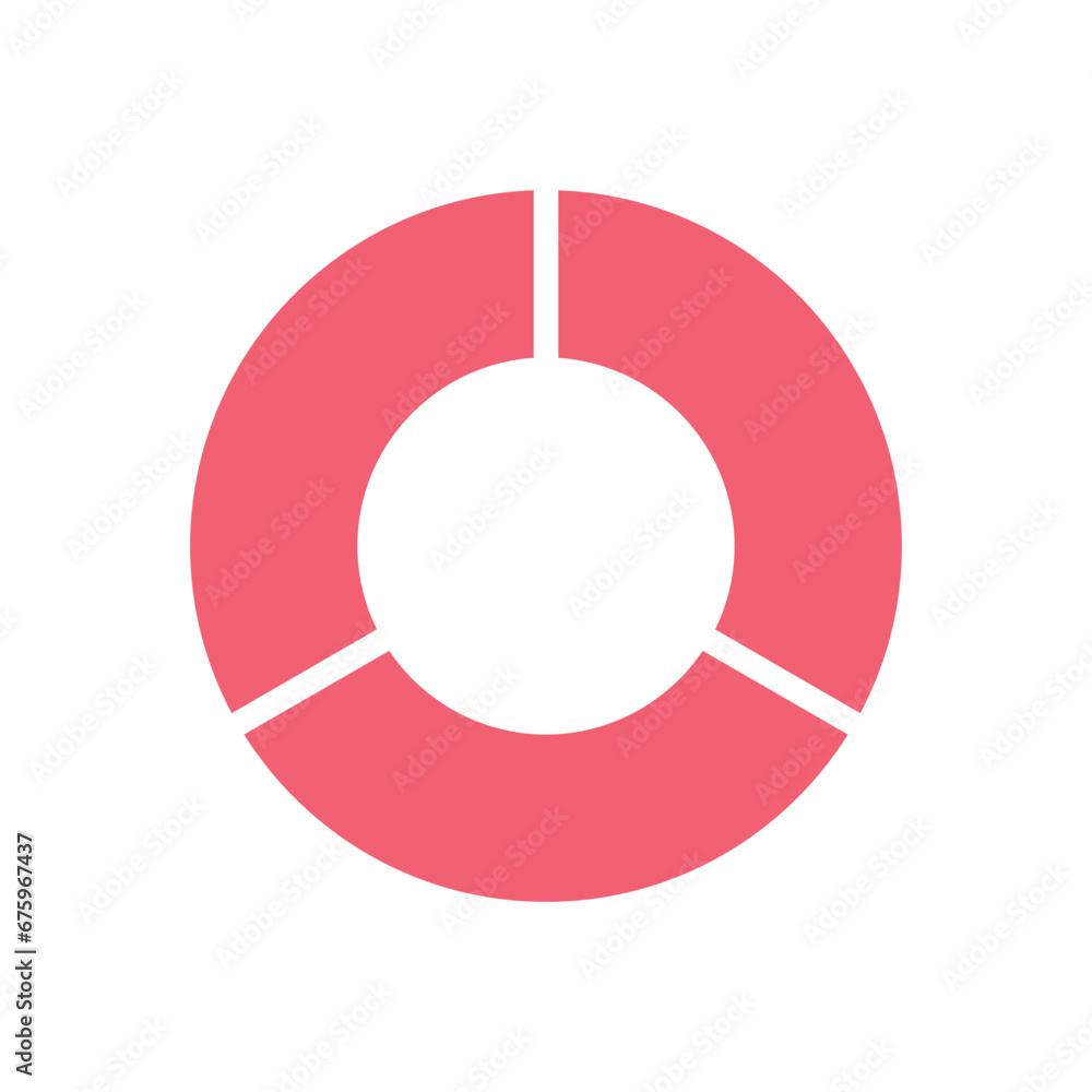Fraction pie divided into one-third. Pie chart. Mathematics resources for teachers and students. Fraction pie divided into one-third. Pie chart. Mathematics resources for teachers and students.