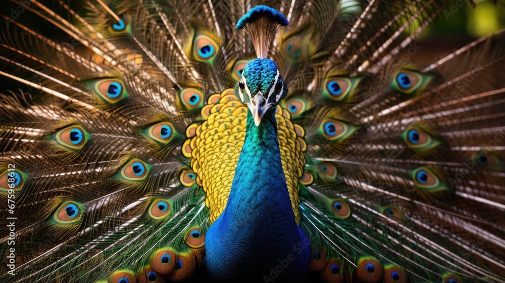 Obraz premium Peacock, Background Image, Background For Banner, HD