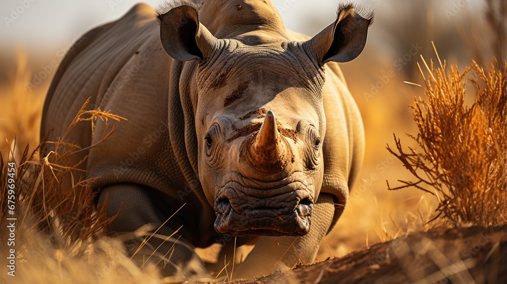 Rhinoceros Ground-Level, Background Image, Background For Banner, HD