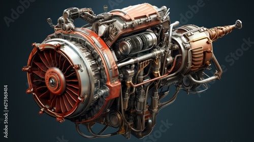 Rise car engine unit. Fly engine