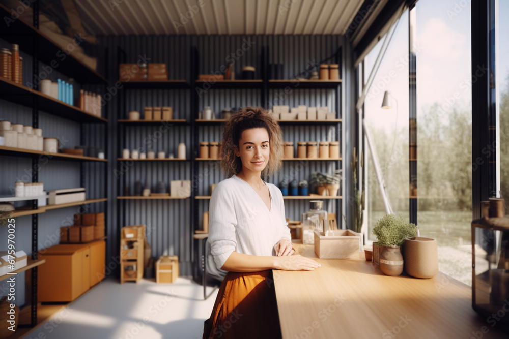 Portrait of fashion shop owner, Generative Ai Portrait of fashion shop owner, Generative Ai