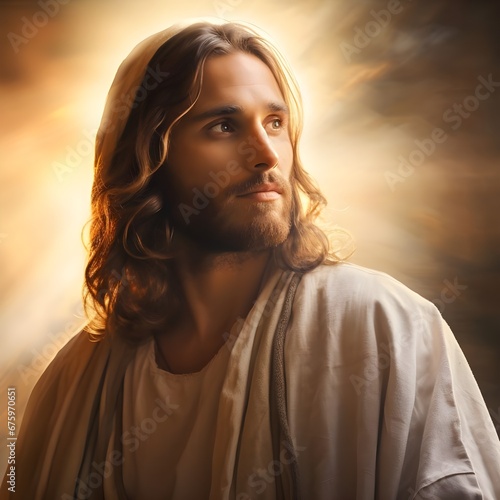 realistic portrait of Jesus that is magical