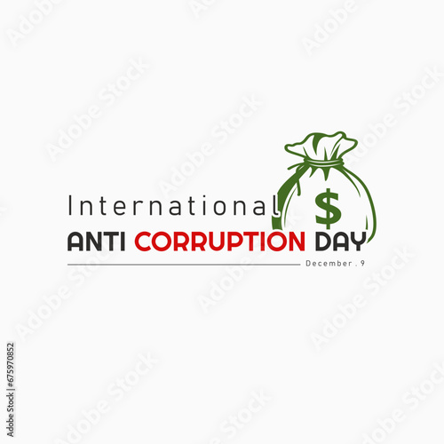 International anti corruption day. Suitable for greeting card international anti corruption day celebration