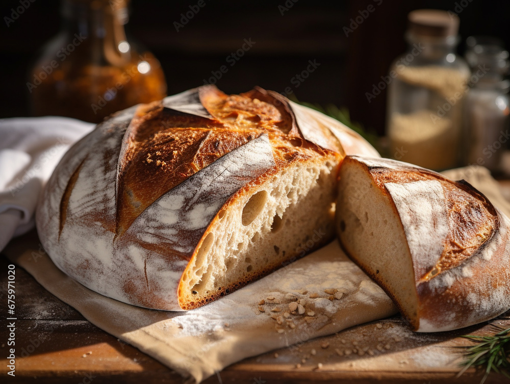 Bread isolated on white background with clipping path