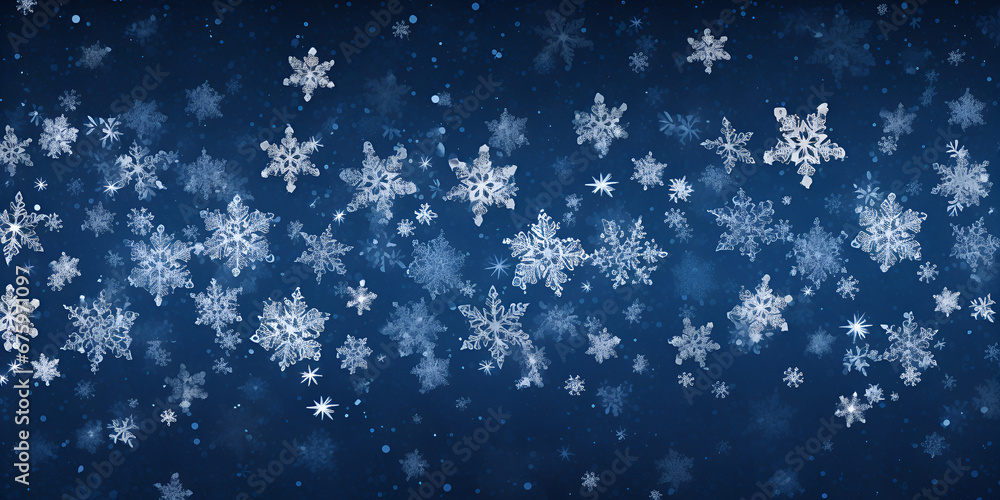 Winter background with snowflakes generative AI Winter background with snowflakes generative AI