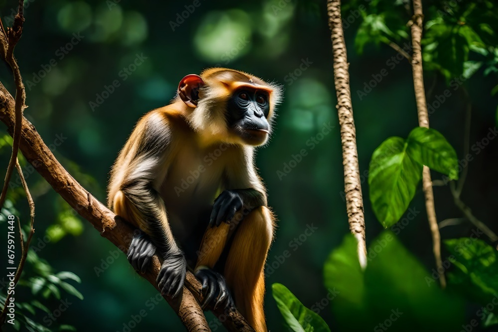 Fototapeta premium monkey on the tree
