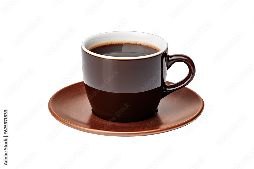 A Cup Of Coffee In Cup Shiny Lacquered Brown Wood On Transparent Background A Cup Of Coffee In Cup Shiny Lacquered Brown Wood On Transparent Background