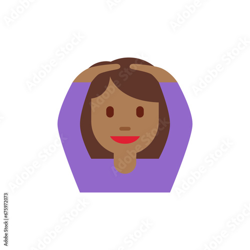  Woman Gesturing OK Dark-Skin