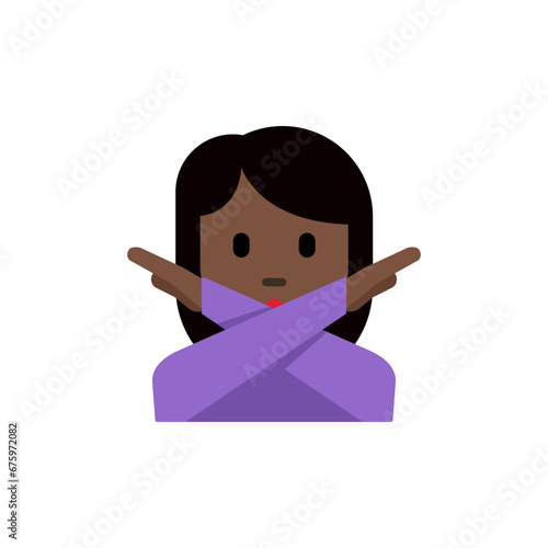 Woman Gesturing No Dark-Skin