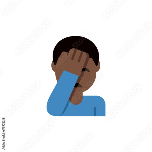 Man Facepalming Dark-Skin