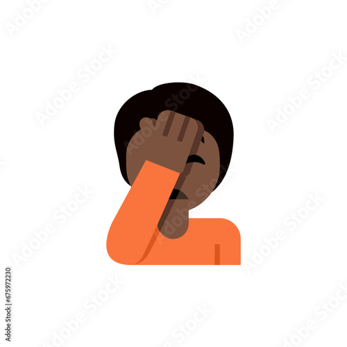  Person Facepalming Dark-Skin