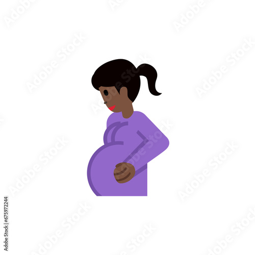 Pregnant Woman Dark-Skin © sgra