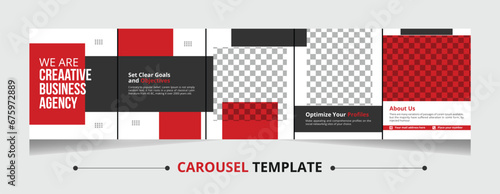  Carousel Template Set of editable social media post design