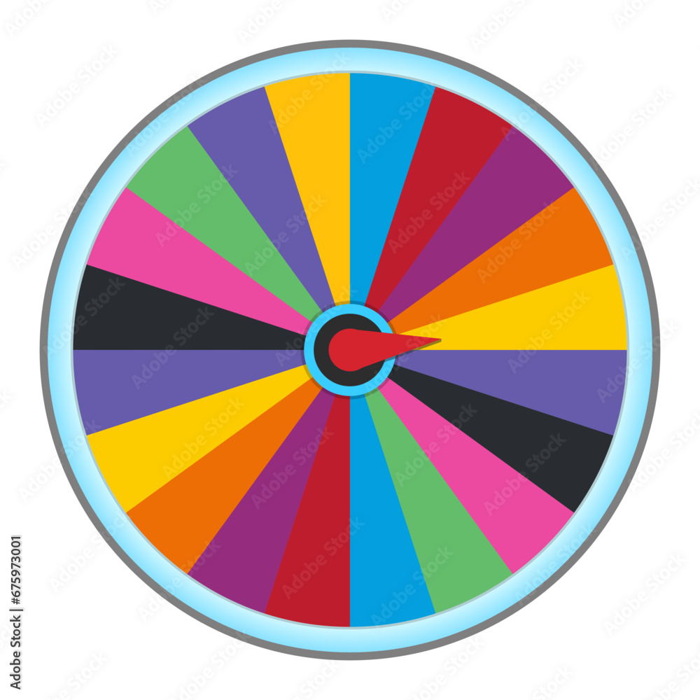 Blank wheel of fortune 20 slots icon. Clipart image isolated on a white