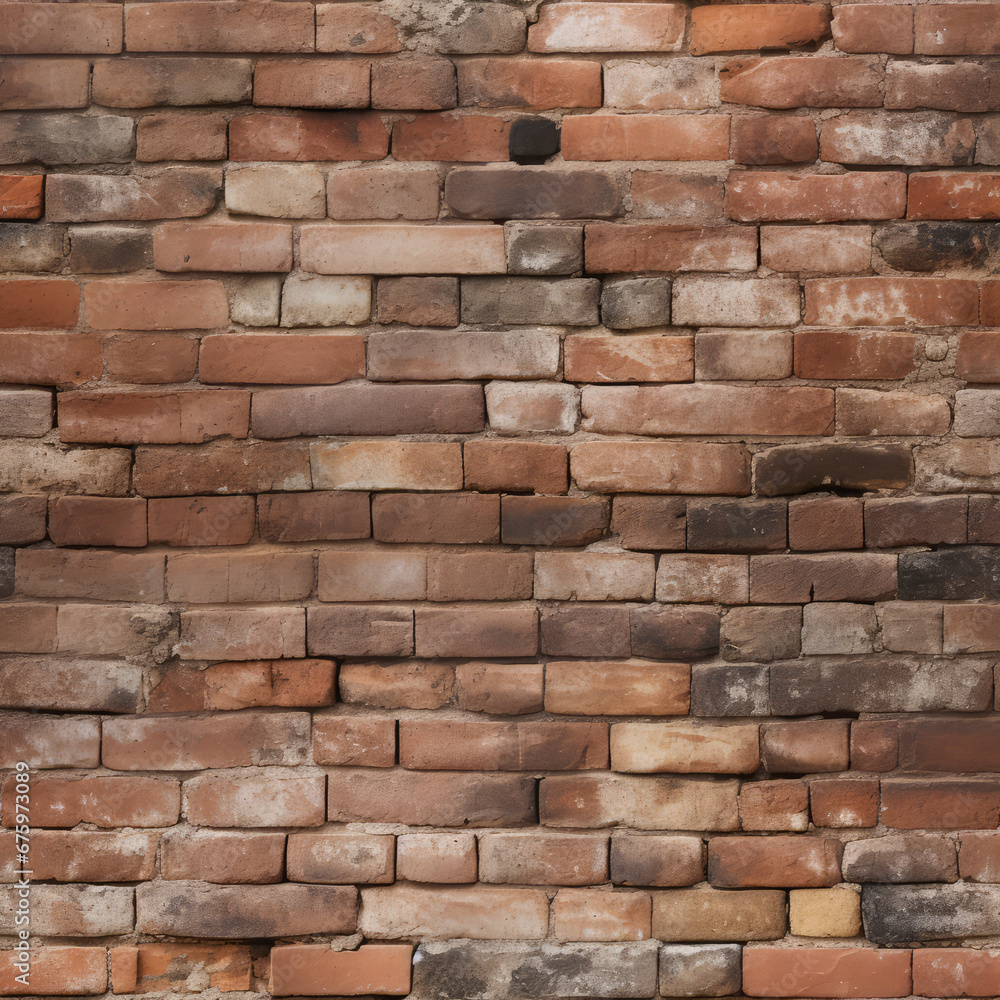 Fototapeta premium Weathered Bricks: Seamless Texture Pattern