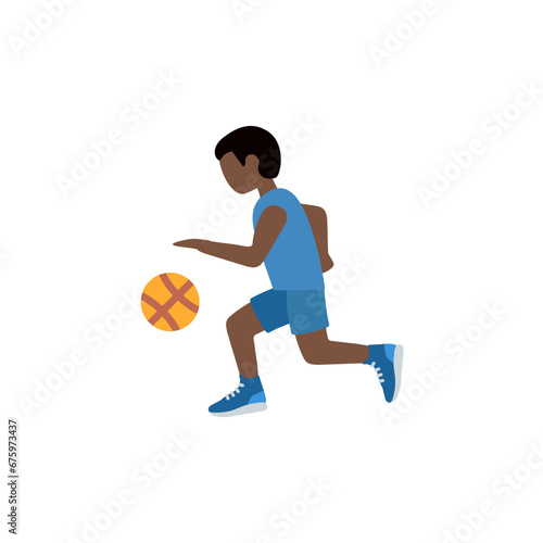 Man  Bouncing Ball Dark-Skin