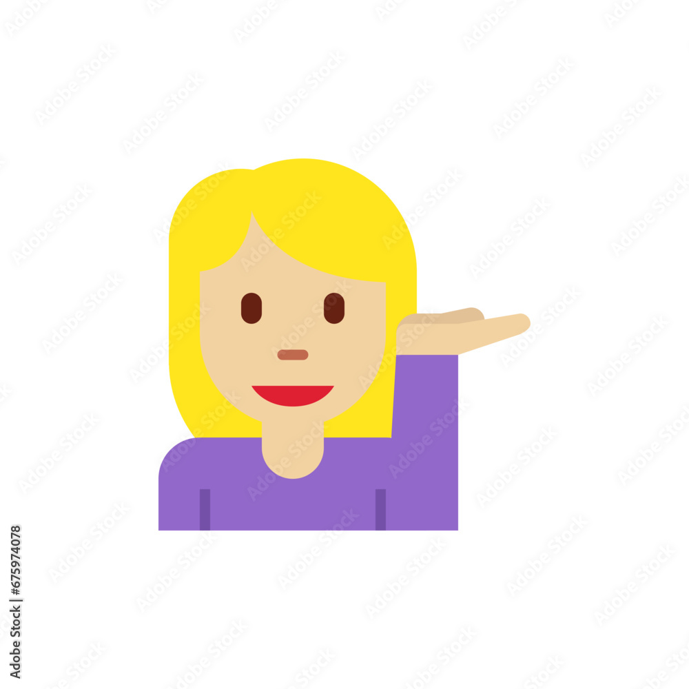 Woman Tipping Hand Medium-Light