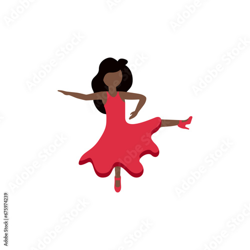 Woman Dancing Dark-Skin