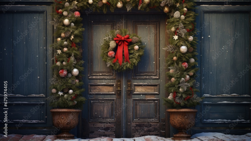 Christmas Decoration on the Door Christmas Decoration on the Door